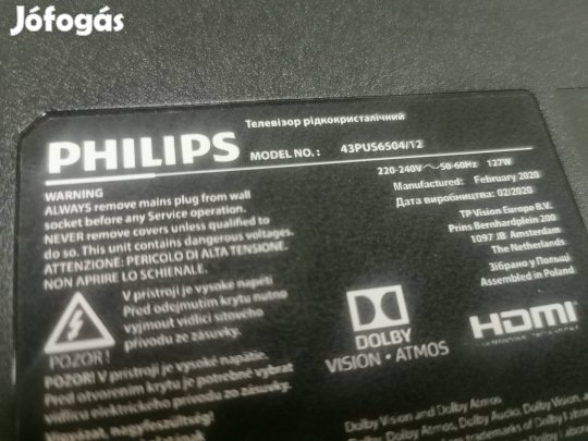 philips 43pus6504. Led Tv Hibás!