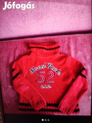 piros garbós Pulóver 