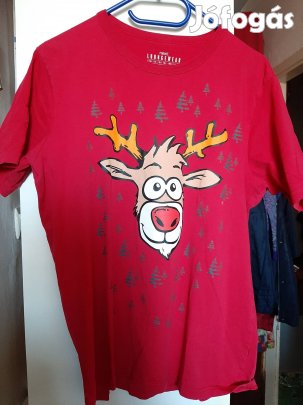 piros új szép póló 44-es méret 