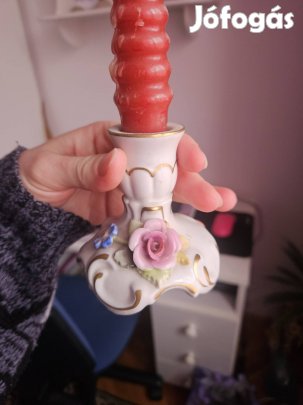 porcelán gyertyatartó 