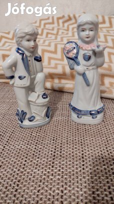 porcelán pár figura 
