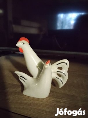 porcelán tyúk kakas