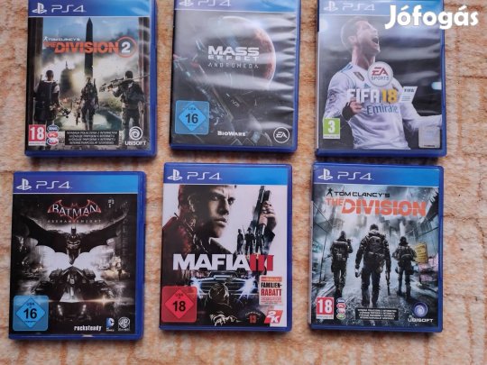 ps4 játékok nagyon szép állapotban
