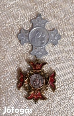 régi antik kereszt medál