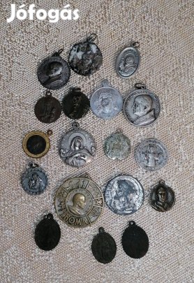 régi antik vallásos medál csomag