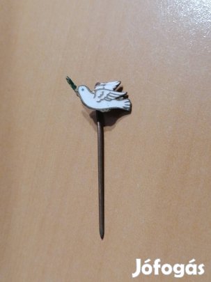 régi béke galamb kitűző