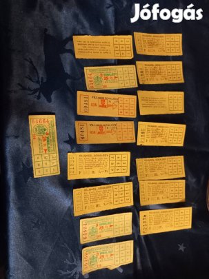 régi bkv vonaljegyek