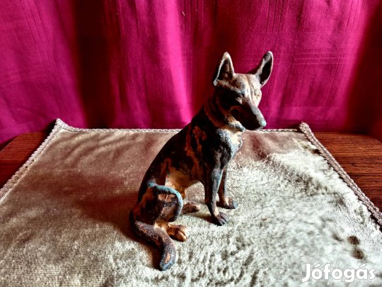 régi bronz kutya szobor 1,2 kg !