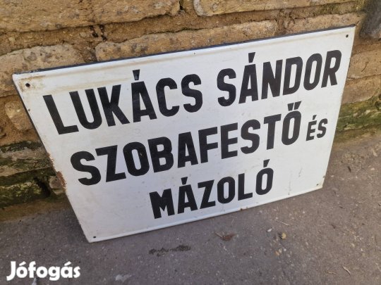 régi cégér zománctábla népi dekoráció antik zománc tábla