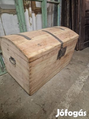 régi fa láda antik utazó láda népi bútor paraszt régiség  