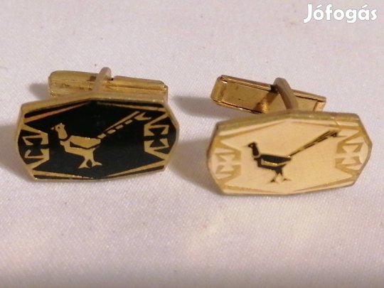 régi fácános mandzsettagomb 