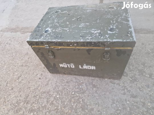 régi hűtö láda katonai láda régiség antik