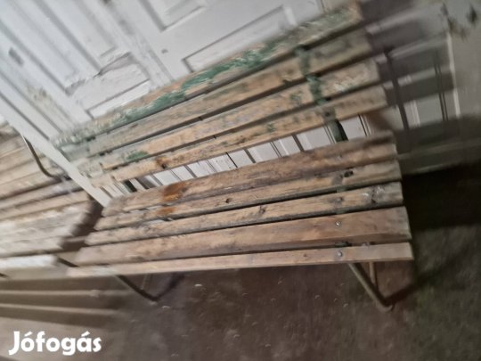 régi kerti pad csővázas pad retro kertipad 