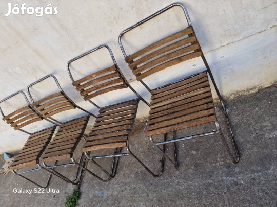 régi kerti székek retro csővázas vendéglátós székek rakásolható szék