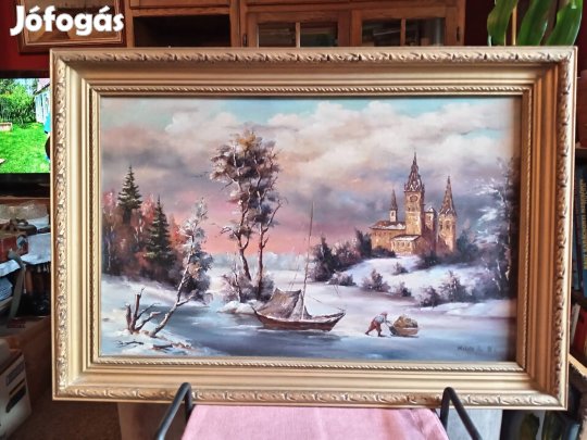 régi orosz festmény B Muhin tájkép 