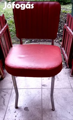 retro Bel Air csővázas műbőr székek 