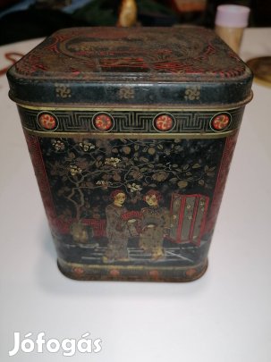 retró Keleti képet ábrázoló fém doboz