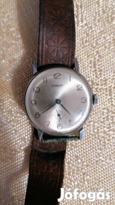 retró Pobeda működő férfi mechanikus karóra