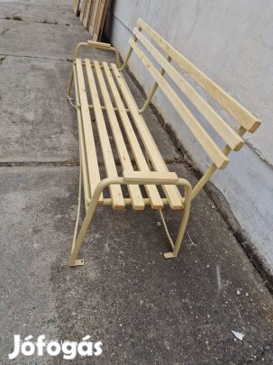 retro csővázas kerti pad régi  kerti pad kültéri bútorok 