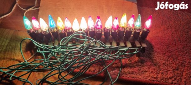 retro karácsonyi fényfűzér 