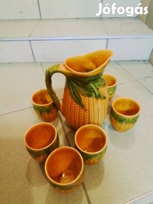 retro kukorica boros kancsó pohár 