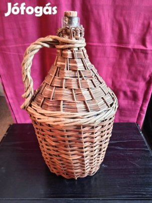 retro régi fonott demizson 5 literes 