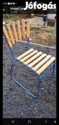 retro vendéglátós székek csővázas szék régi kerti szék rakásolhato 