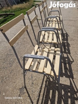 retro vendéglátós székek régi karos kerti székek rakásolható szék