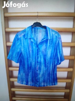 rövid ujjú kék ing