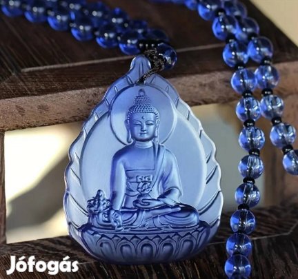 royal blue gyöngyös Buddha nepáli alkalmi nyaklánc