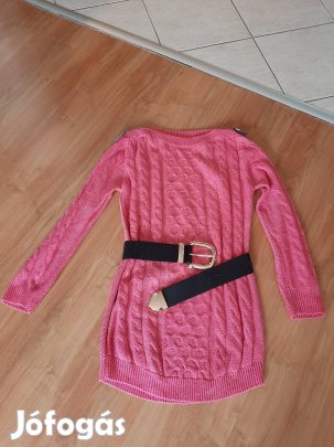 rózsaszín téli kötött egyberuha