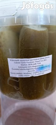 savanyúság, káposztával töltött csemege uborka