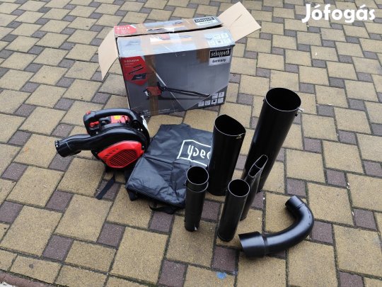 scheppach benzines lombszívó fúvó új 