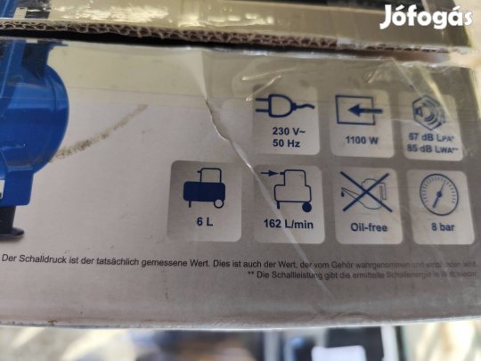 scheppach hc08si kéthengeres ultra csendes kompresszor új 