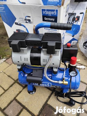 scheppach hc08si kéthengeres ultra csendes kompresszor új 