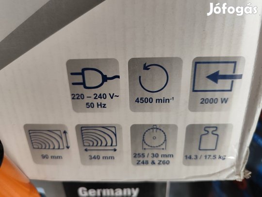 scheppach hm254 új csúszósines gérvágó fűrész 