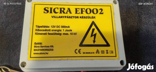 sicra ef002 villanypásztor szett (új) 