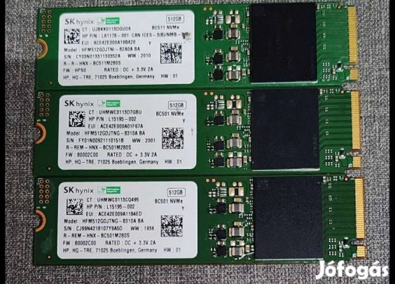 sk hynix 512gb nvme ssd 15.000ft/db 