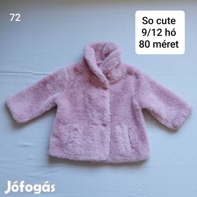 so cute átmeneti kabát 80 méret 