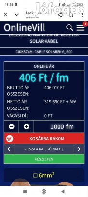 solar kábel 6mm