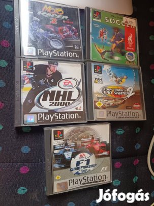 sony ps1 playstation 1 játék cd lemezek Tony hawk nhl moto f1