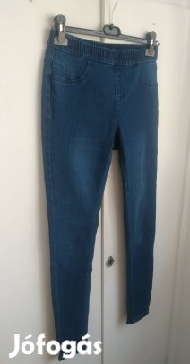 sötétkék gumis derekú farmernadrág 