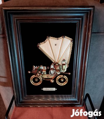 steampunk falikép keretben Fiat 1899 