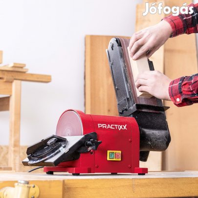 szalag- és tárcsacsiszoló, 450 W teljesítmény, 2980 percenkénti