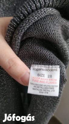 szürke teljesen csillámos kötött alkalmi cibzáros pulóver 