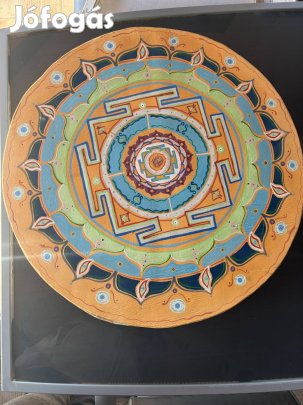 tibeti buddhista mandala kézzel festett