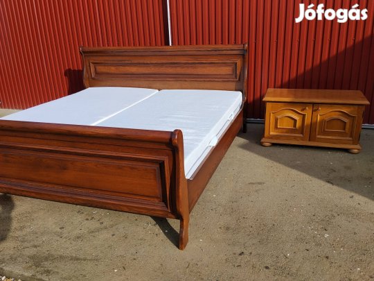 tölgy francia agy halószoba franciaágy éjjeli komód szekrény 