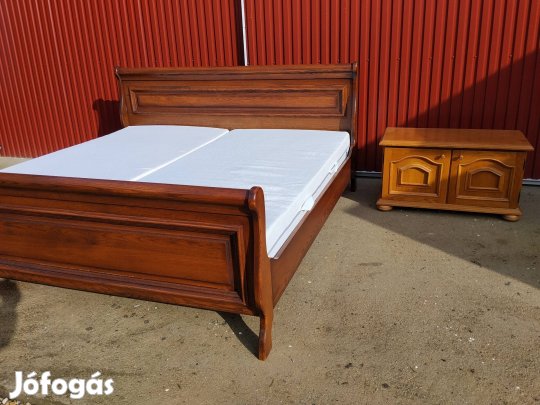 tölgy francia agy halószoba franciaágy éjjeli komód szekrény 