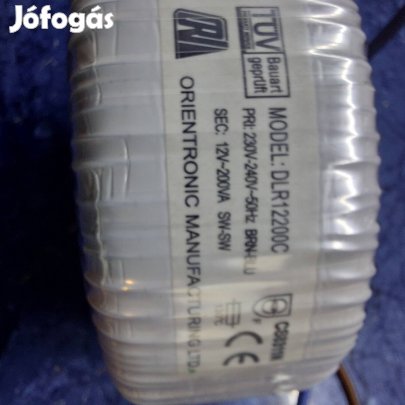 toroid trafó 230/12V 200 VA új