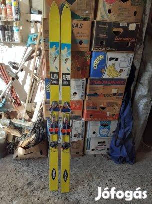 túraléc alpin carbon 160cm sillverta kötésel fokabörel tokal együtt